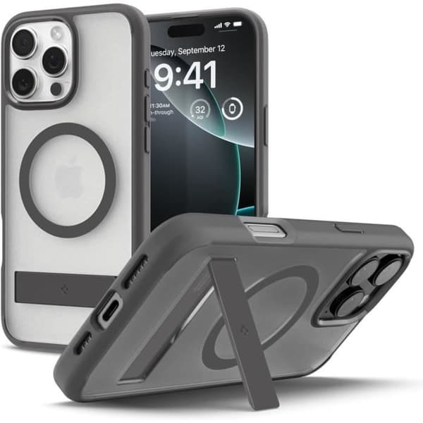 Spigen Skal för iPhone 16 Pro, Ultra Hybrid S MagFit, Flexibel Fäste 6,3 Tum - Frostgrå