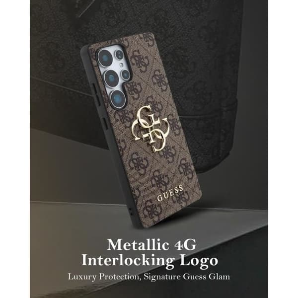 Skyddsfodral för Samsung Galaxy S25 Ultra - Brun Big 4G Logotyp Classic