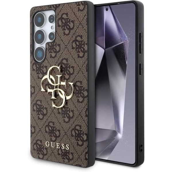 Skyddsfodral för Samsung Galaxy S25 Ultra - Brun Big 4G Logotyp Classic