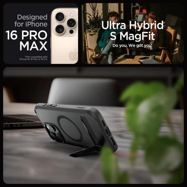 Spigen Skal för iPhone 16 Pro Max, Ultra Hybrid S MagFit - Frost Svart