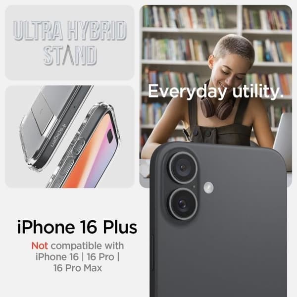 Spigen Coque iPhone 16 Plus Ultra Hybrid S MagFit Transparent