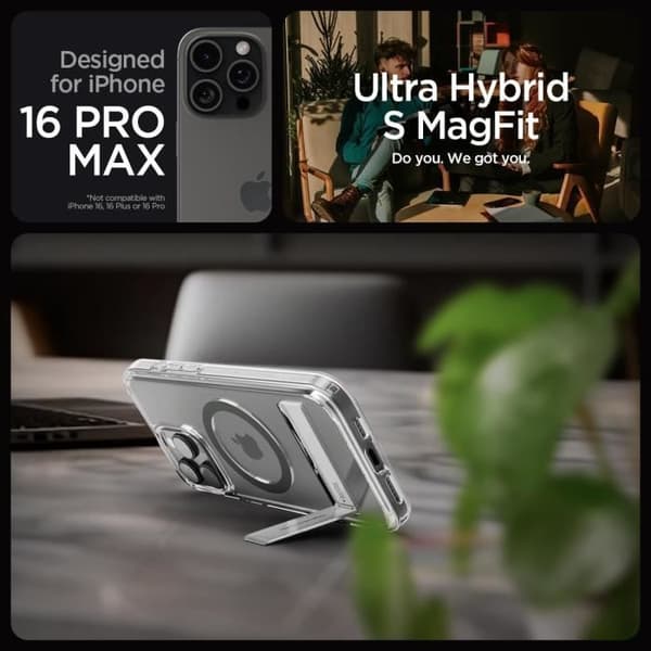 Spigen Skal för iPhone 16 Pro Max Ultra Hybrid S MagFit Grafit