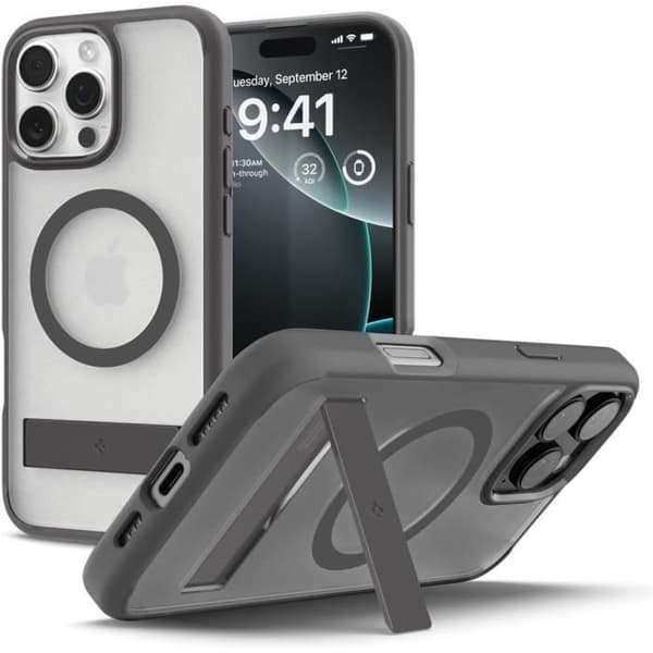 Spigen Fodral för iPhone 16 Pro Max, Ultra Hybrid S MagFit, Flexibel Fäste 6,9 Tum - Frostgrå
