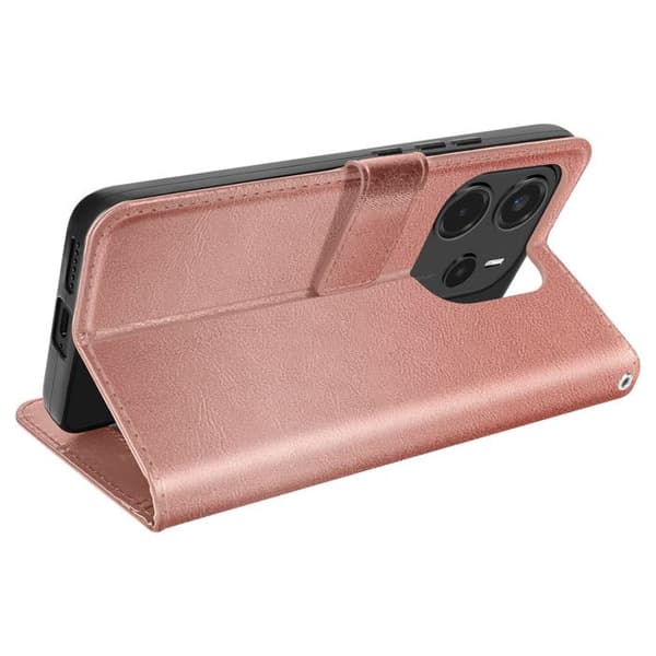 Fodral för Xiaomi Redmi Note 14 4G Plånbok med Rem Mayaxess Champagne Rosa