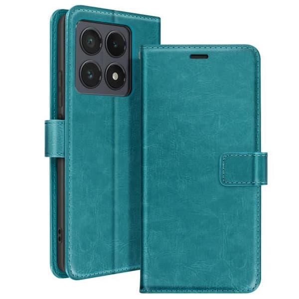 Etui för Xiaomi 14T Pro Plånbok med Rem Mayaxess Turkos