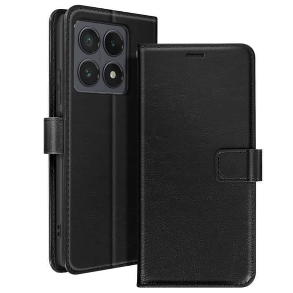Étui för Xiaomi 14T Pro Plånbok med Handledsrem Mayaxess Svart