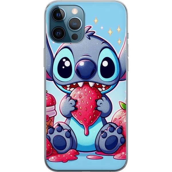 Apple iPhone 12 Pro Max Läpinäkyvä kuori Strawberry Stitch