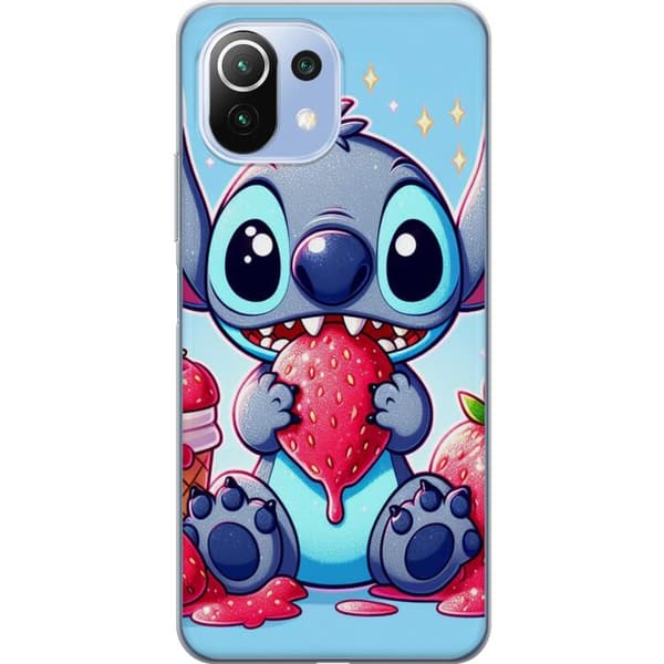 Xiaomi 11 Lite 5G NE Gjennomsiktig deksel Strawberry Stitch