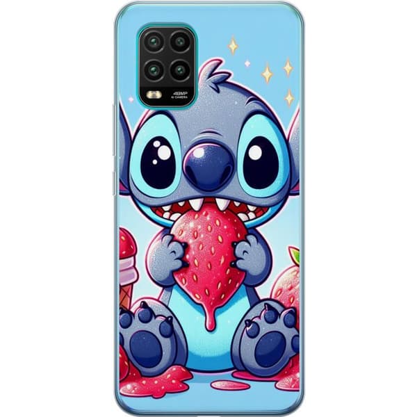 Xiaomi Mi 10 Lite 5G Genomskinligt Skal Strawberry Stitch