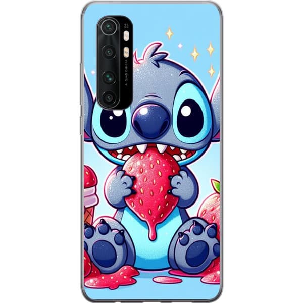 Xiaomi Mi Note 10 Lite Genomskinligt Skal Strawberry Stitch