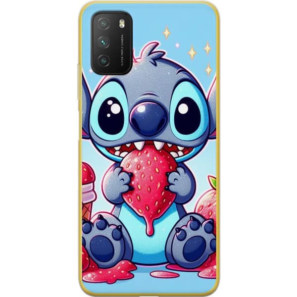 Xiaomi Poco M3  Gjennomsiktig deksel Strawberry Stitch