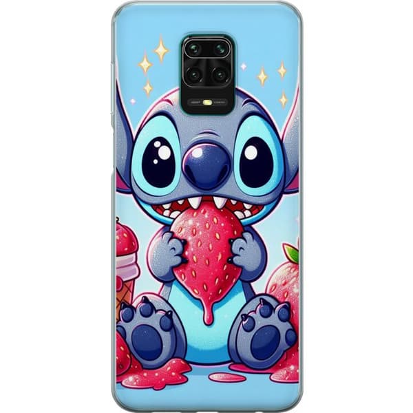 Xiaomi Redmi Note 9 Pro Gjennomsiktig deksel Strawberry Stitch