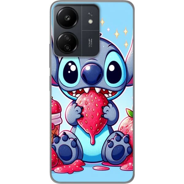 Xiaomi Redmi 13C Gjennomsiktig deksel Strawberry Stitch