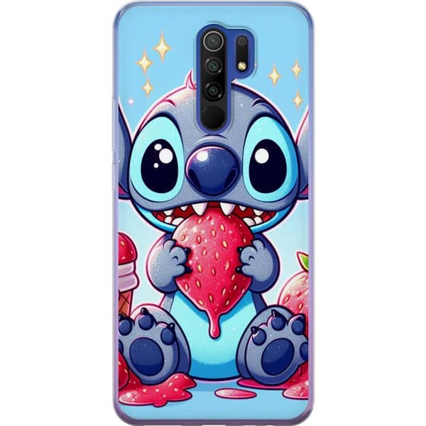 Xiaomi Redmi 9 Gennemsigtig cover Strawberry Stitch