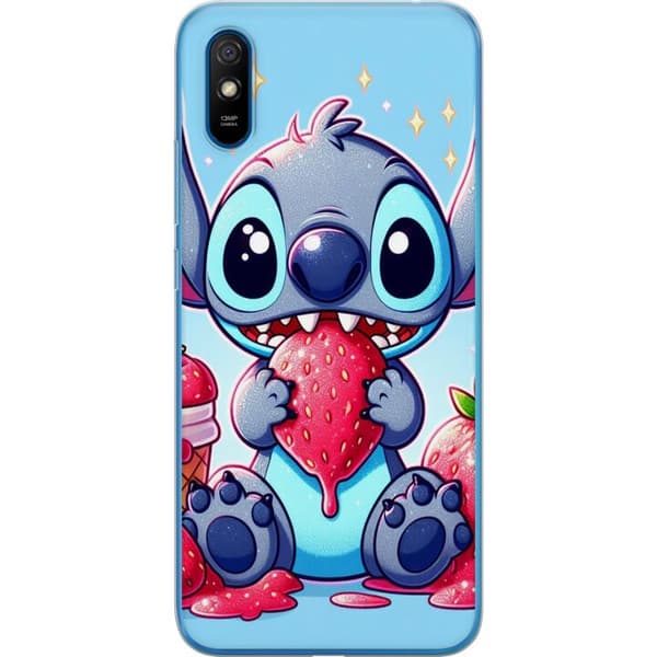 Xiaomi Redmi 9A Läpinäkyvä kuori Strawberry Stitch