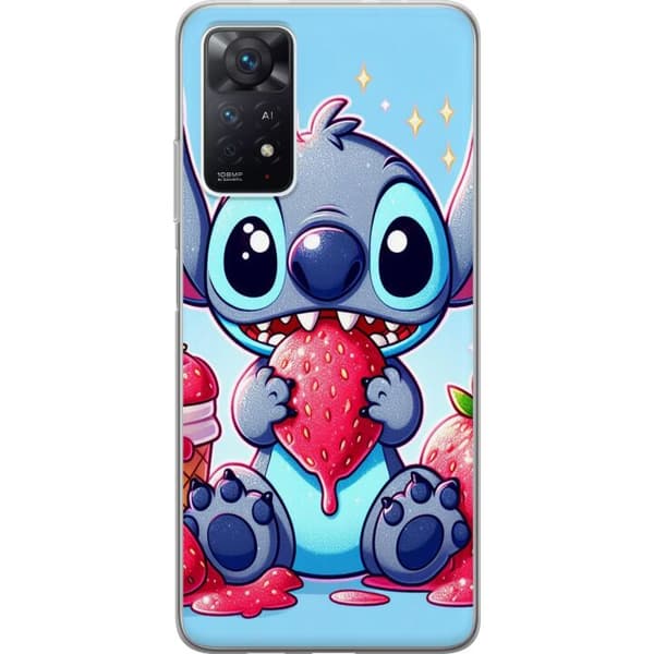 Xiaomi Redmi Note 11 Pro 5G Gennemsigtig cover Strawberry Stitch