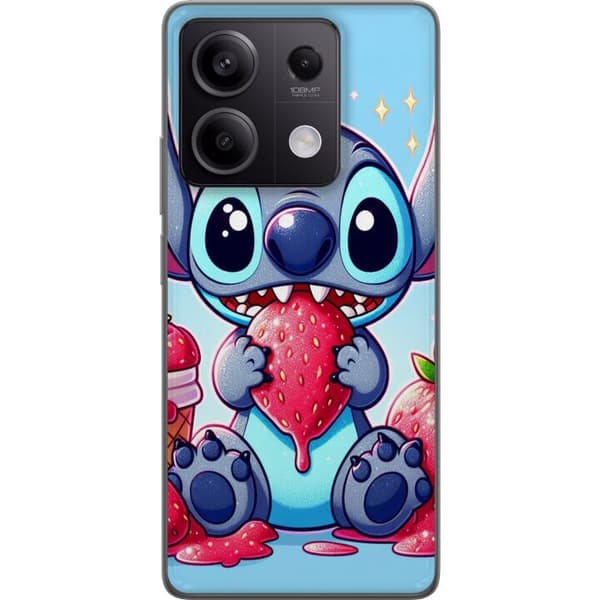 Xiaomi Redmi Note 13 Genomskinligt Skal Strawberry Stitch