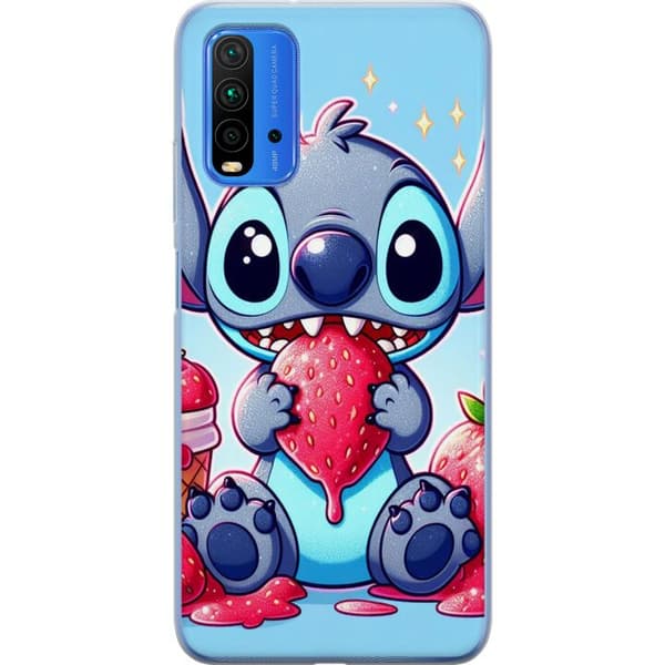 Xiaomi Redmi Note 9 4G Läpinäkyvä kuori Strawberry Stitch