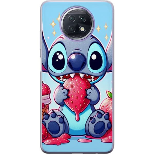 Xiaomi Redmi Note 9T Läpinäkyvä kuori Strawberry Stitch