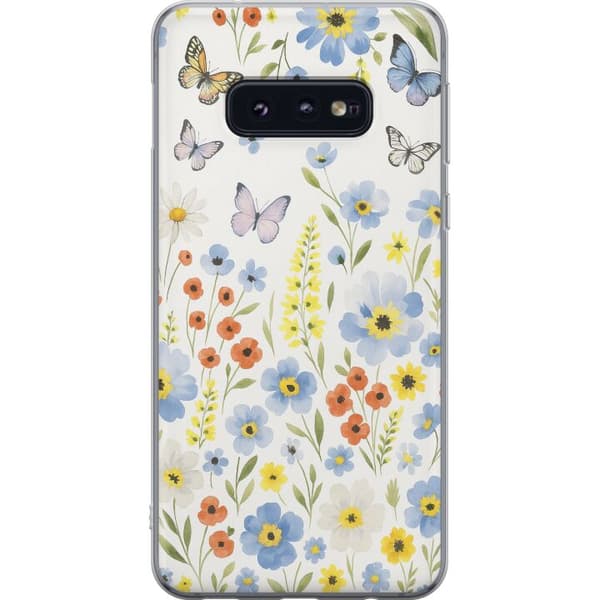 Samsung Galaxy S10e Läpinäkyvä kuori Kesäkukat