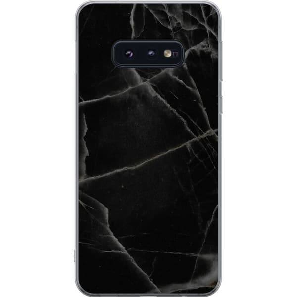 Samsung Galaxy S10e Läpinäkyvä kuori Musta marmori