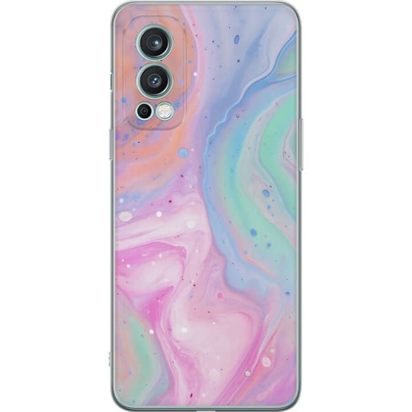 OnePlus Nord 2 5G Gennemsigtig cover Pastelmarmor