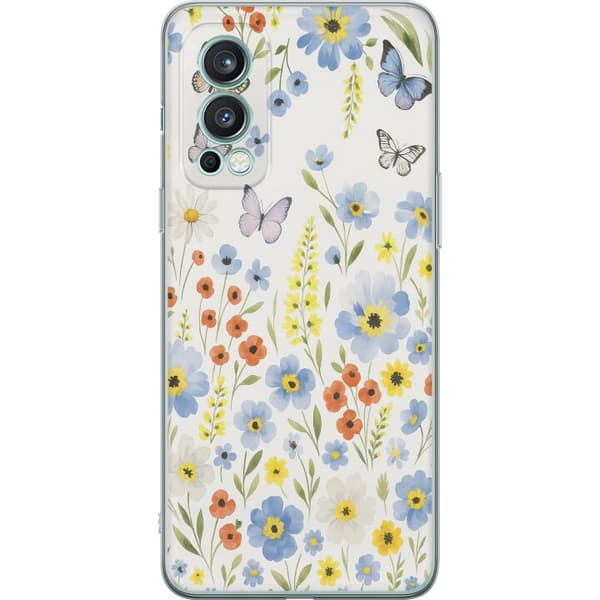 OnePlus Nord 2 5G Gennemsigtig cover Sommerblomster