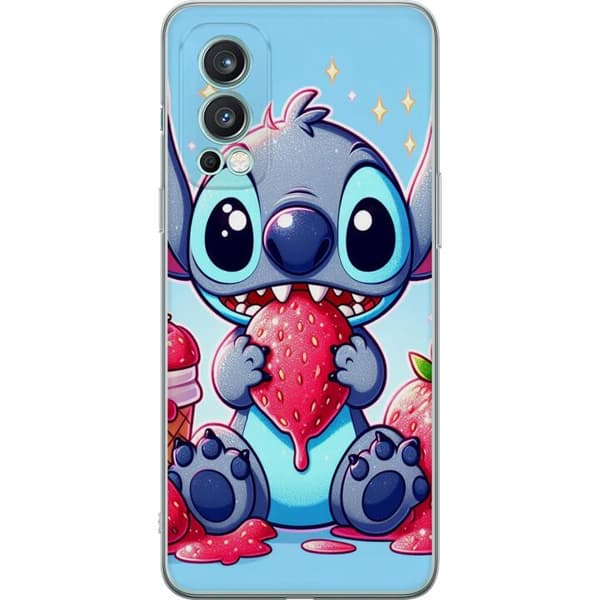 OnePlus Nord 2 5G Gennemsigtig cover Strawberry Stitch