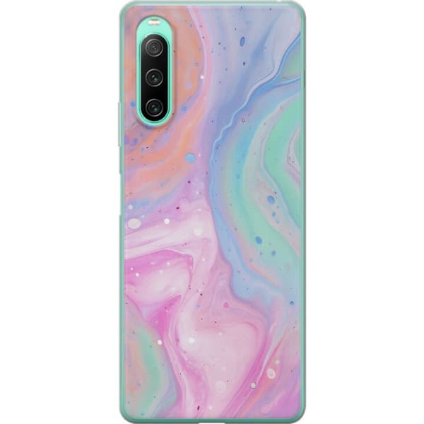 Sony Xperia 10 IV Gjennomsiktig deksel Pastellmarmor