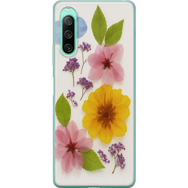 Sony Xperia 10 IV Läpinäkyvä kuori Painetut kukat