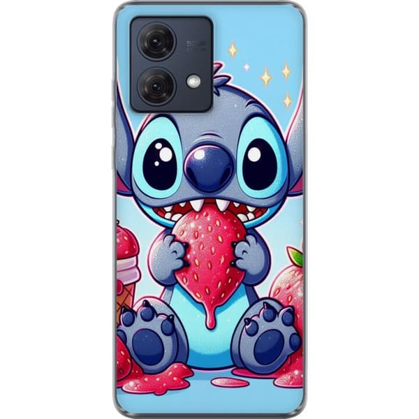 Motorola Moto G84 Läpinäkyvä kuori Strawberry Stitch