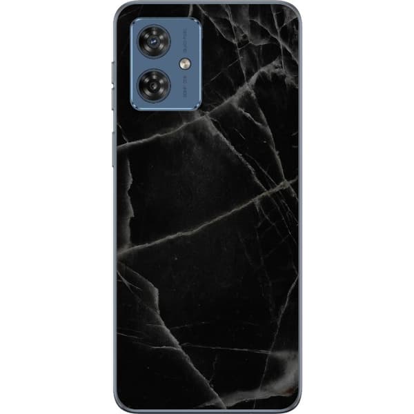 Motorola Moto G54 Genomskinligt Skal Svart marmor