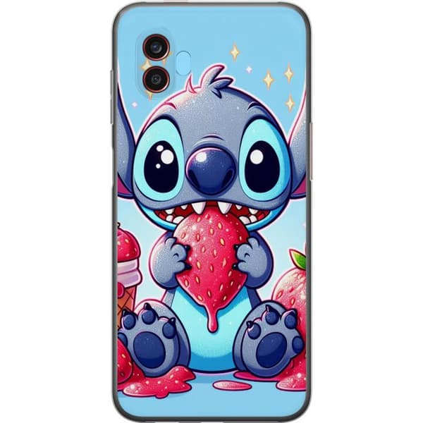 Samsung Galaxy Xcover6 Pro Genomskinligt Skal Strawberry Stitch