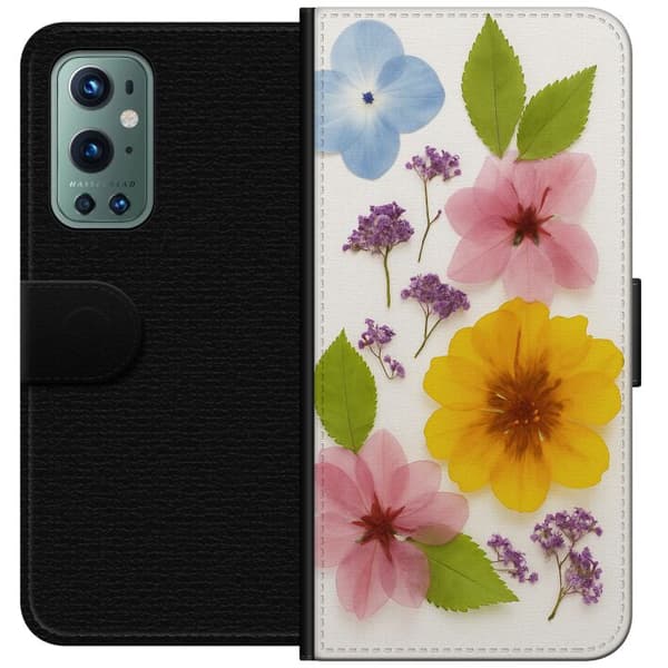 OnePlus 9 Pro Lompakkokotelo Painetut kukat