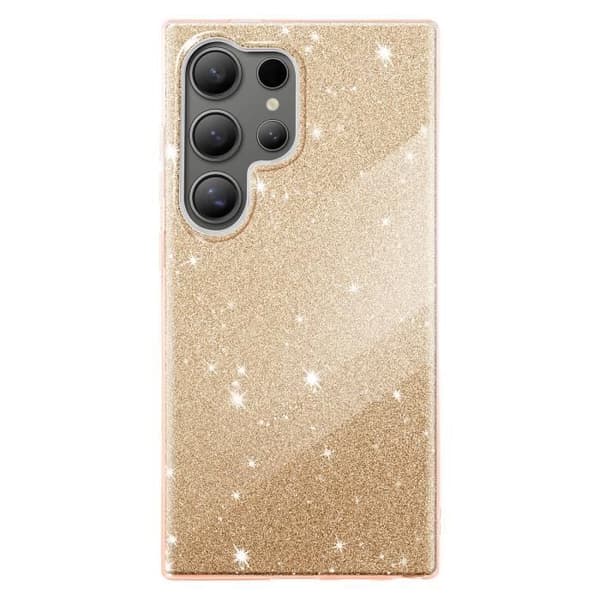 Coque Paillette för Samsung Galaxy S24 Ultra Silikon Ultra tunn Guld