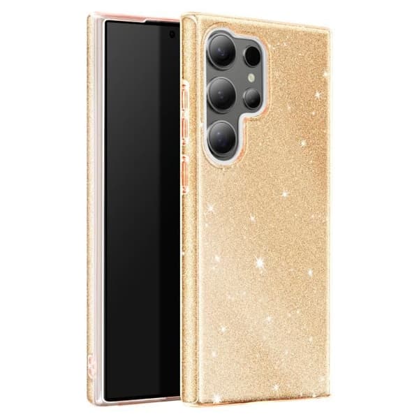 Coque Paillette för Samsung Galaxy S24 Ultra Silikon Ultra tunn Guld