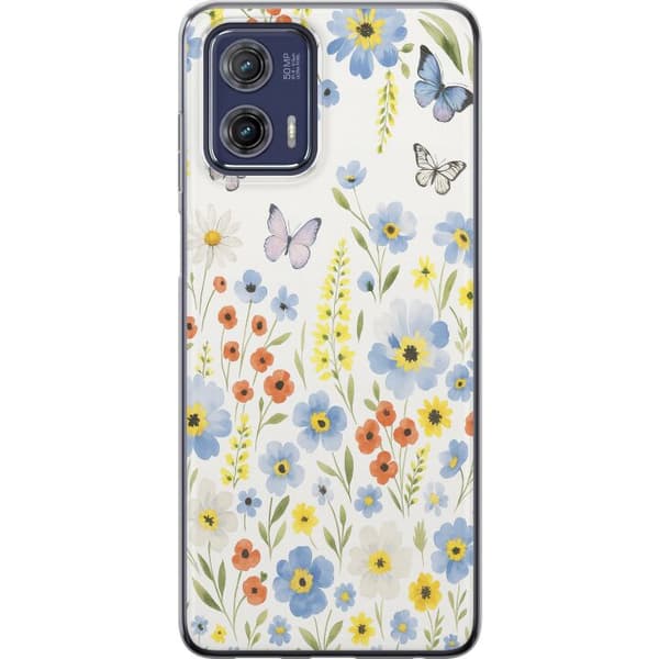 Motorola Moto G73 Genomskinligt Skal Sommarblommor