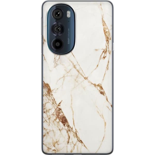 Motorola Edge 30 Pro Läpinäkyvä kuori Valkoinen marmori