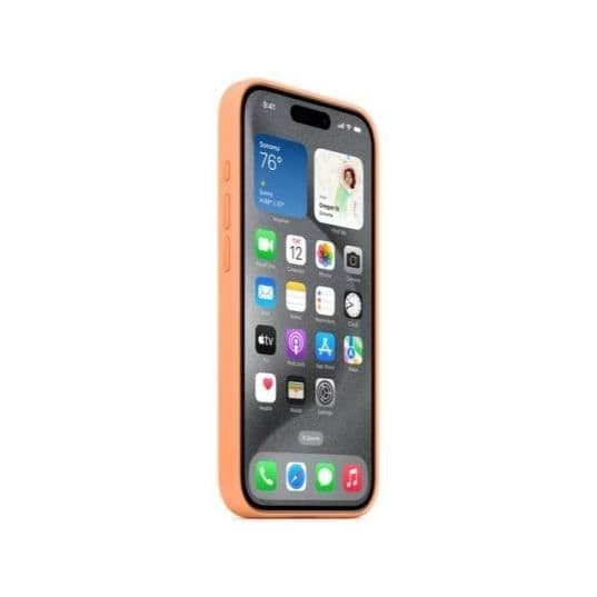 APPLE Coque iPhone Coque Silicone MagSafe iPhone15 Pro - Orange