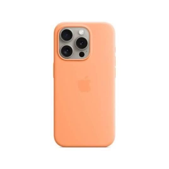 APPLE Coque iPhone Coque Silicone MagSafe iPhone15 Pro - Orange