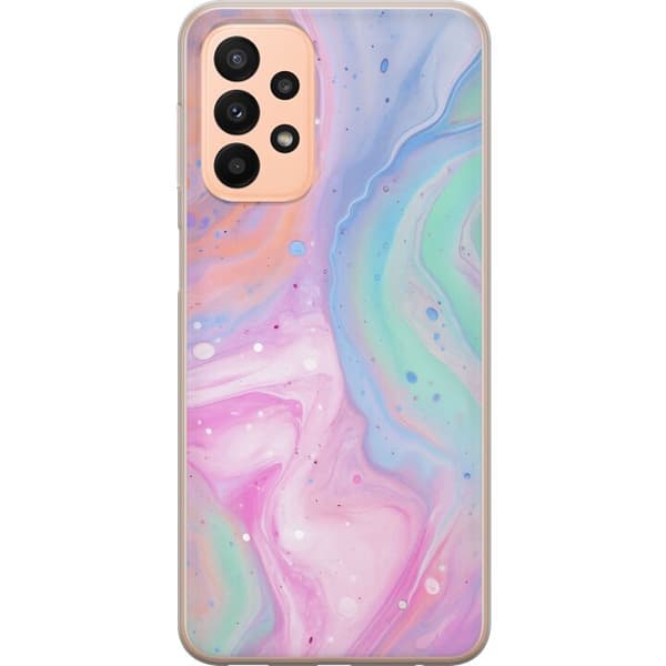 Samsung Galaxy A23 5G Genomskinligt Skal Pastellmarmor