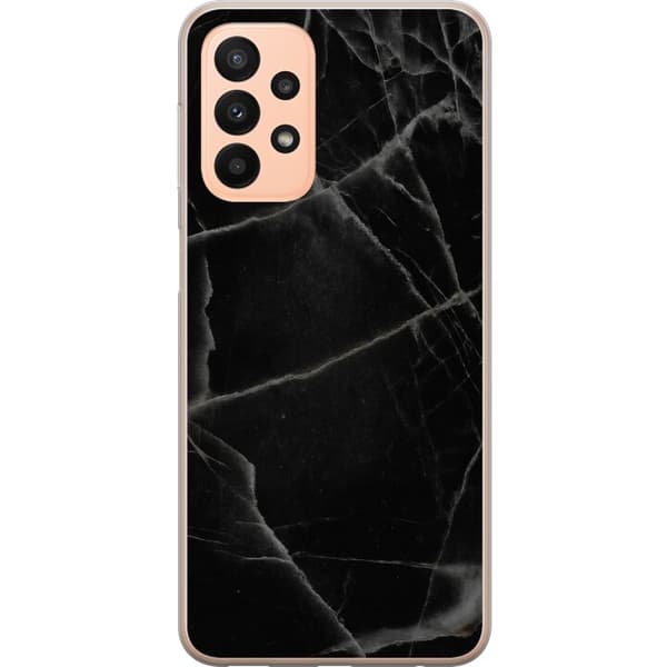 Samsung Galaxy A23 5G Gennemsigtig cover Sort marmor