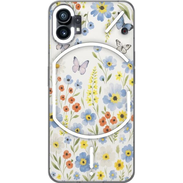 Nothing Phone (1) Genomskinligt Skal Sommarblommor