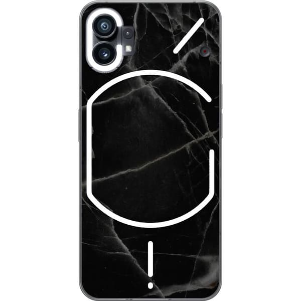 Nothing Phone (1) Gjennomsiktig deksel Svart marmor