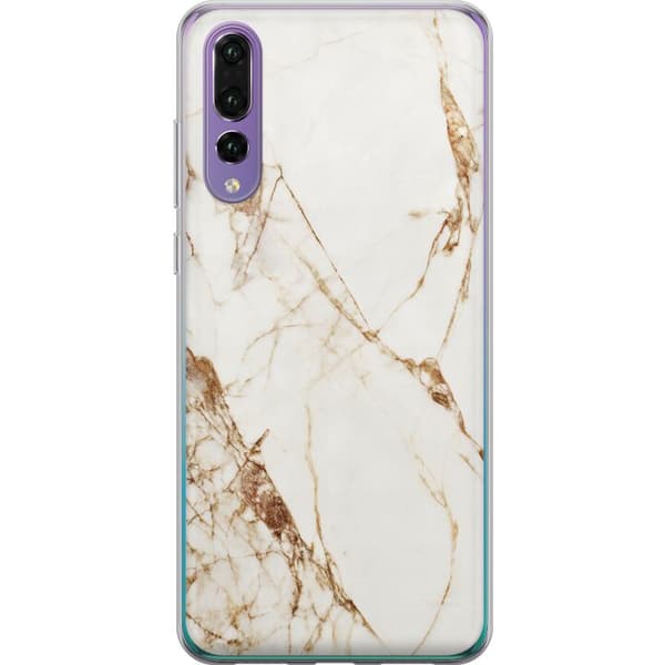 Huawei P20 Pro Gennemsigtig cover Hvid marmor