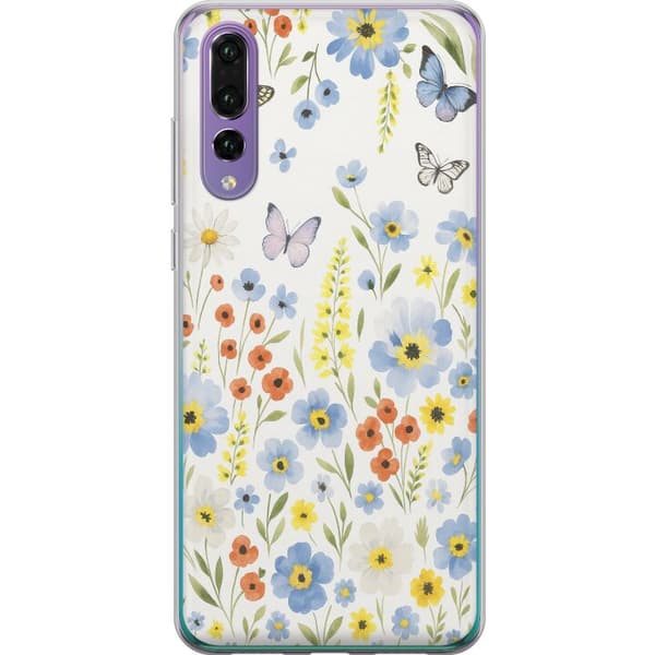Huawei P20 Pro Gennemsigtig cover Sommerblomster