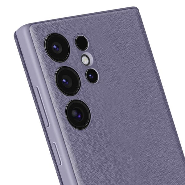 Fönsteretui för Samsung Galaxy S24 Ultra med kortficklock Lavendel
