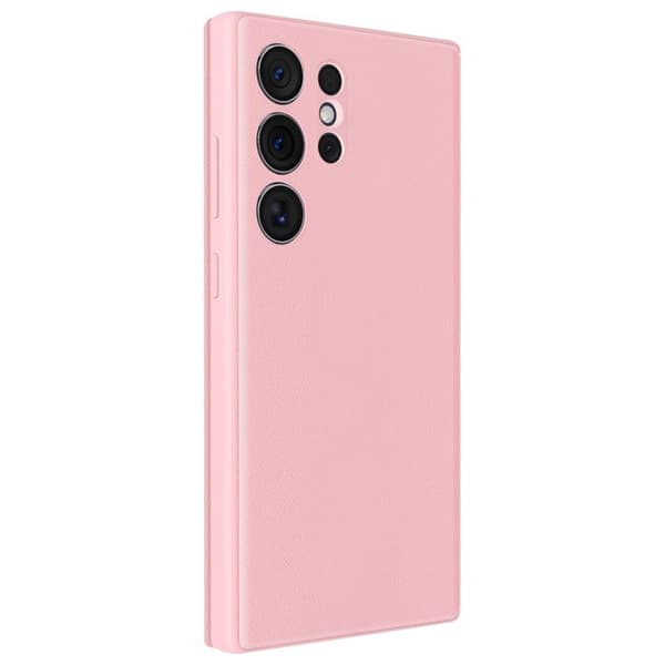 Fönsterfodral för Samsung Galaxy S23 Ultra med kortficka i rosa