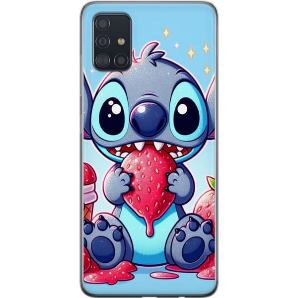 Samsung Galaxy A51 Gjennomsiktig deksel Strawberry Stitch