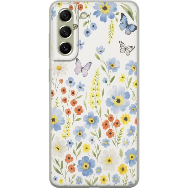 Samsung Galaxy S21 FE 5G Gjennomsiktig deksel Sommerblomster